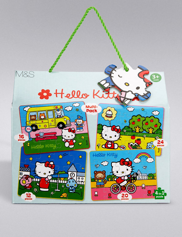 Hello Kitty 4-in-1 Jigsaw Puzzle Image 1 of 2