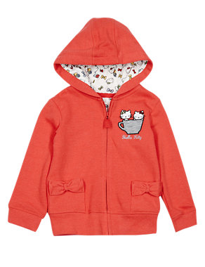 Hello Kitty Bow Pockets Hooded Top (1-7 Years) Image 2 of 3