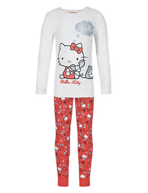Hello Kitty Cotton Rich Stay Soft Pyjamas (1-7 Years) Image 2 of 4