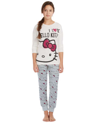 Hello Kitty Girls Pyjama Set - Grey