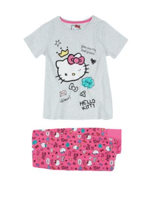 Hello Kitty Girls Pyjama Set - Grey