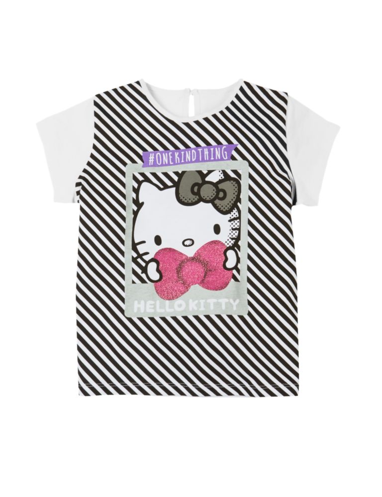 Hello Kitty Pure Cotton Striped T-Shirt (1-7 Years) 2 of 3