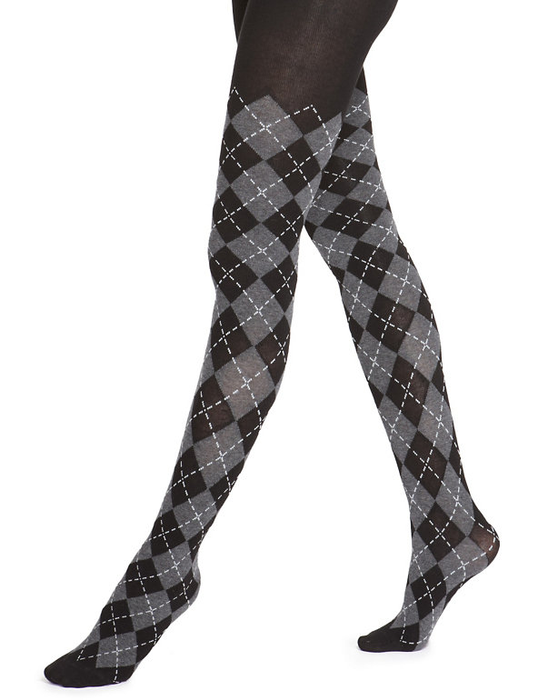 Heritage Argyle Opaque Tights Image 1 of 2