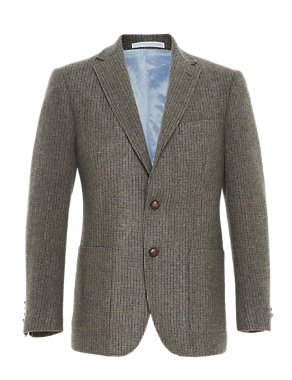 Heritage Wool Rich 2 Button Checked Jacket Image 2 of 9