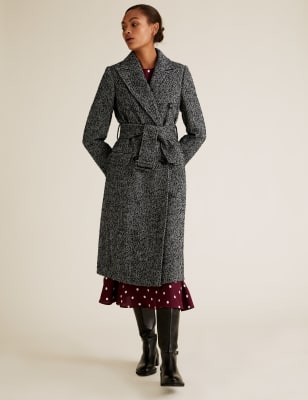 m&s wrap coat