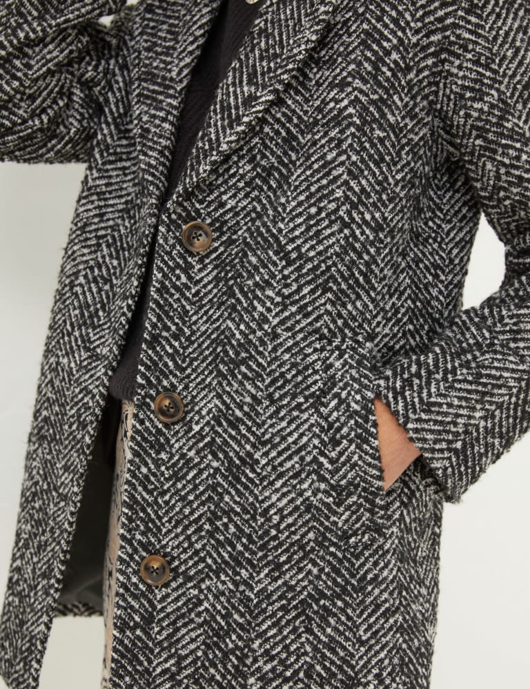 Herringbone Coat with Wool