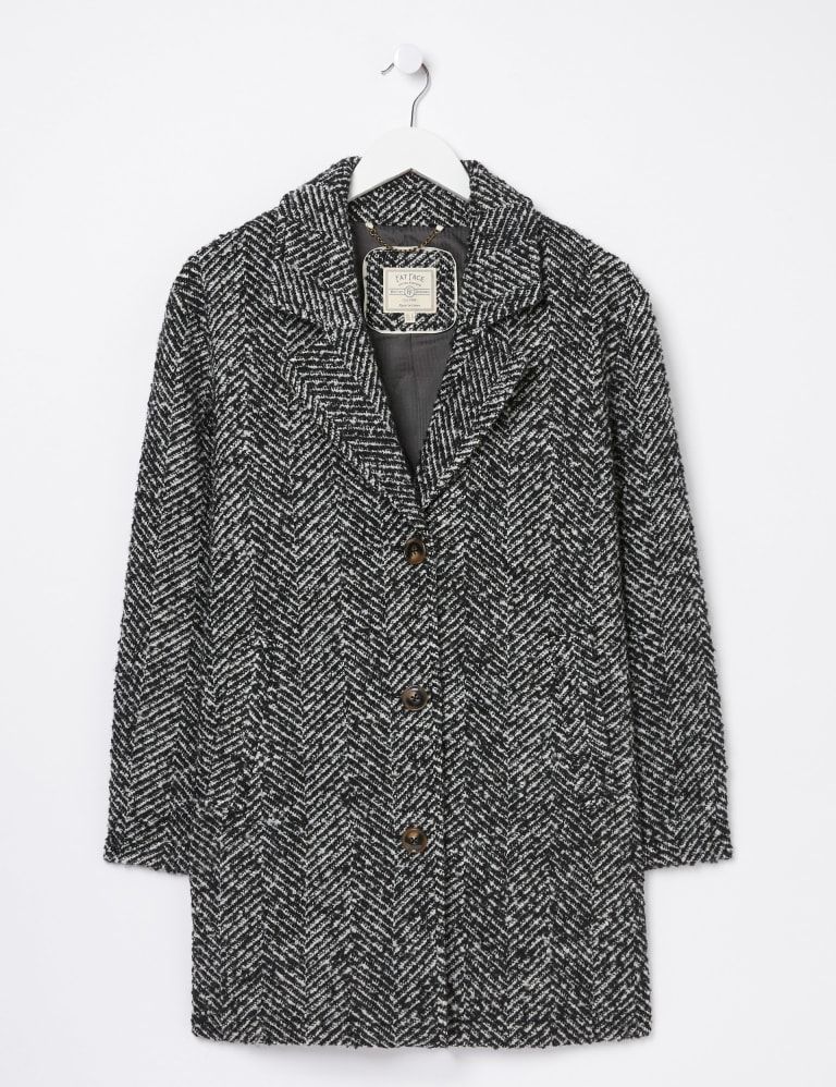 Women's wool herringbone coat 2025