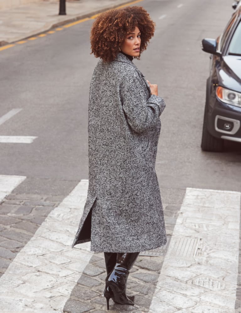 M&s herringbone coat top