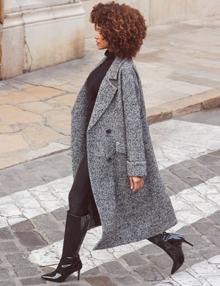 Herringbone Longline Tailored Coat 5 of 6