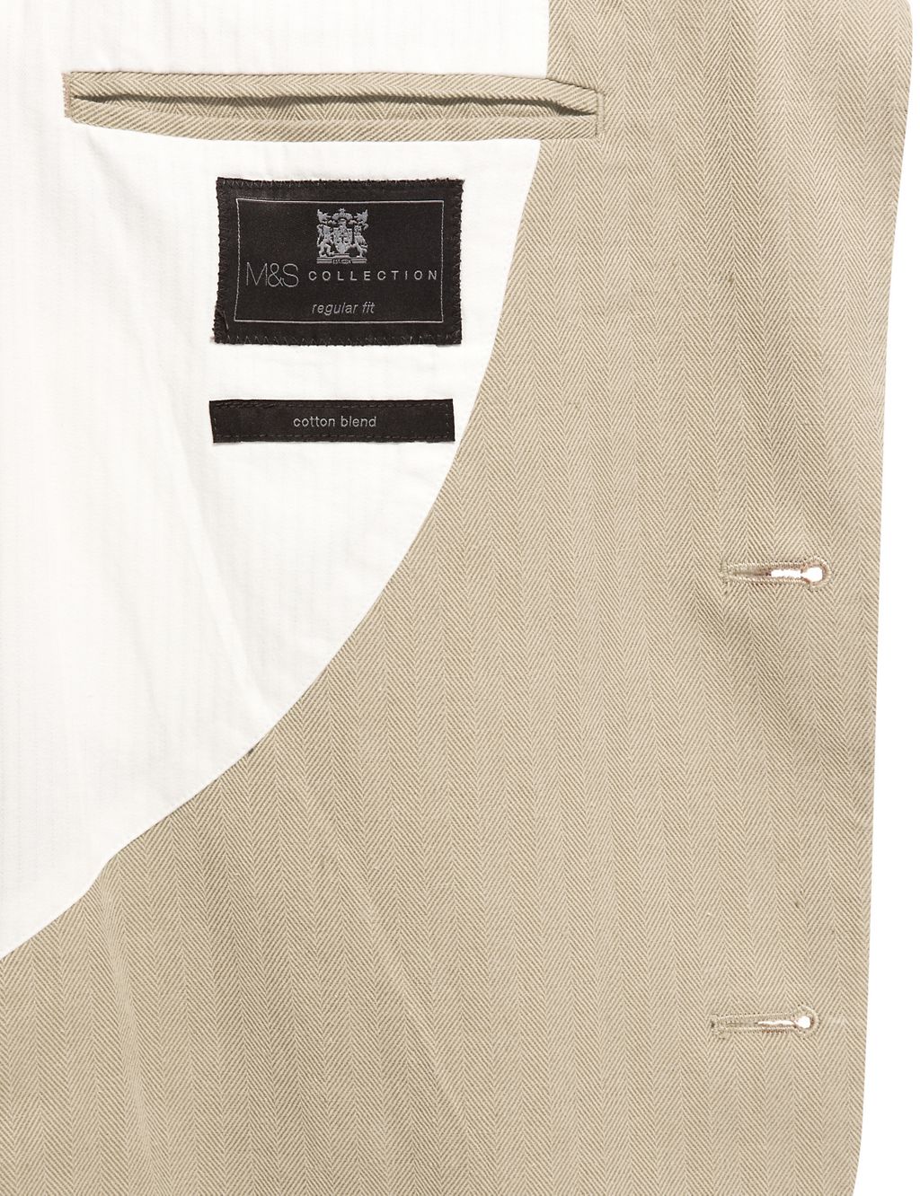 Herringbone Striped Slim Fit Jacket with Linen 9 of 9