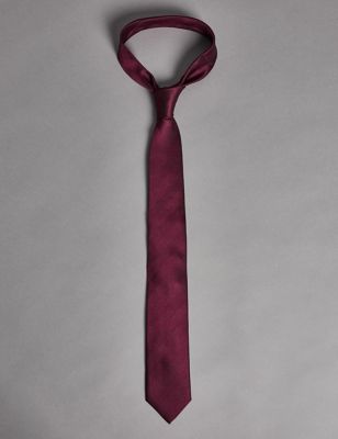 Herringbone Textured Tie (5-14Years) Image 1 of 2