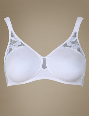Hibiscus Embroidered Non-Wired Non-Padded Full Cup Bra A-E Image 2 of 4