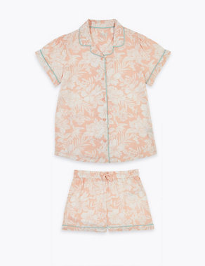 Hibiscus Print Short Pyjama Set (6-16 Yrs) Image 2 of 4