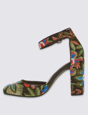 Embroidered heels best sale