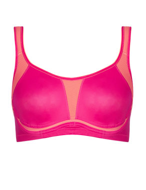 High Impact Flexible Underwired Non-Padded Full Cup Sports A-G Bra Image 2 of 5