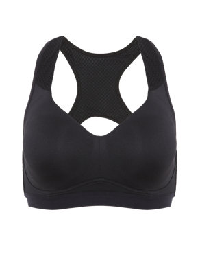High Impact Non-Padded Eco Sports Crop Top A-G Image 2 of 4