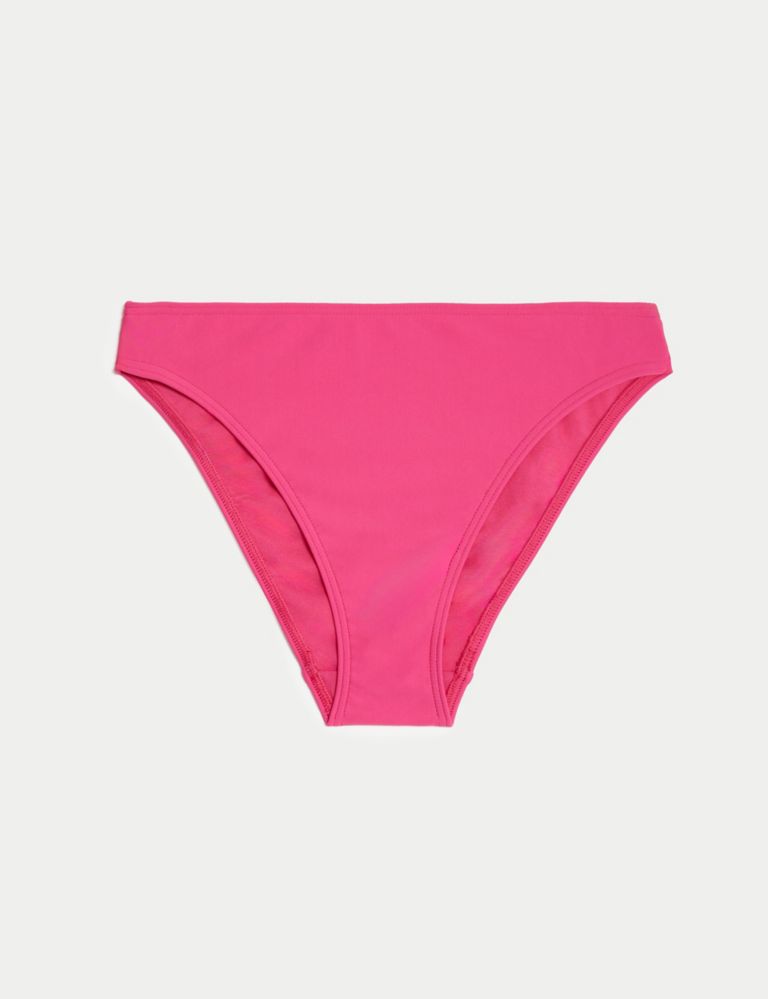 Emma High Cut String Bikini Bottom Deep Pink