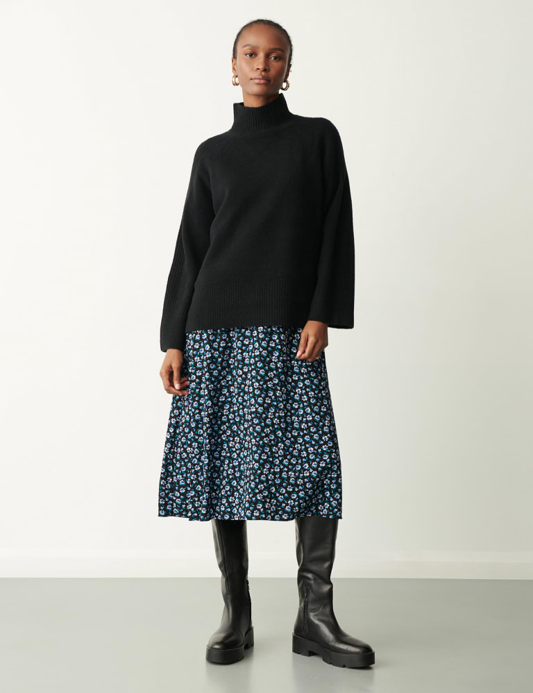 High Neck Jumper with Wool Finery London M S