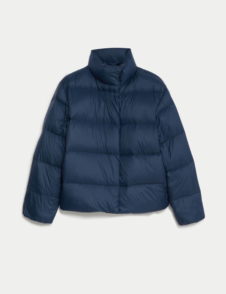 High neck puffer coat hot sale