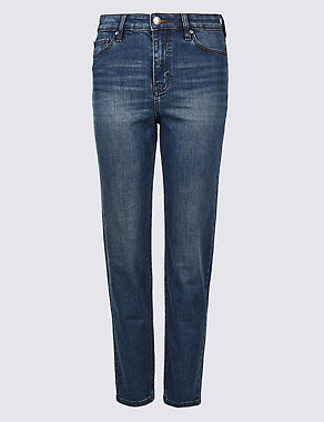 High Rise Ankle Straight Jeans Image 2 of 6