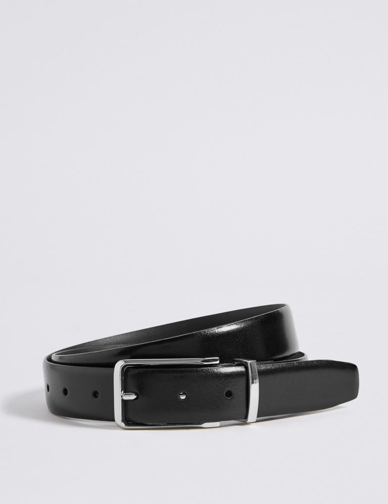 High Shine Leather Buckle Belt 1 of 1