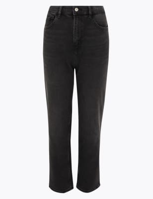 High Waist Ankle Grazer Jeans