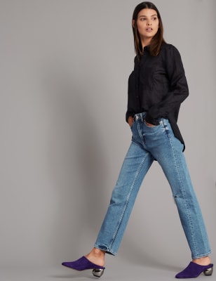 marks and spencer ladies straight leg jeans