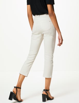 High Waist Straight Cropped Jeans, M&S Collection