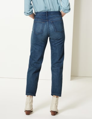 ripped blue denim skirt