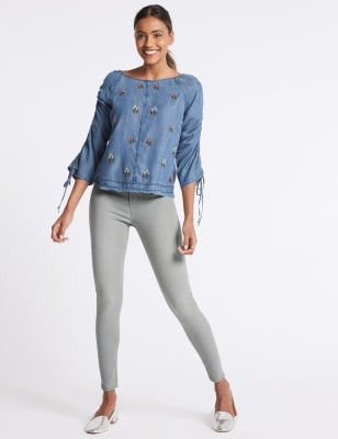 marks and spencer high waisted skinny jeans