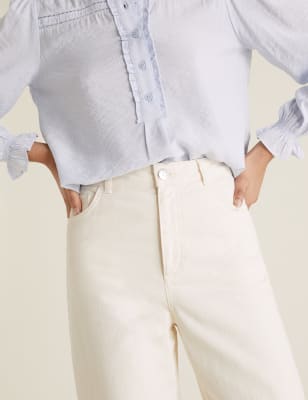 m and s white jeans