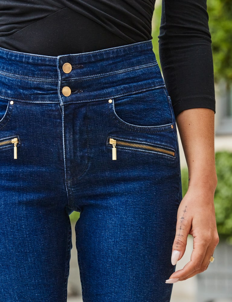 Womens high waisted clearance button fly jeans