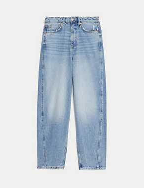 High Waisted Carrot Leg Ankle Grazer Jeans Image 2 of 8