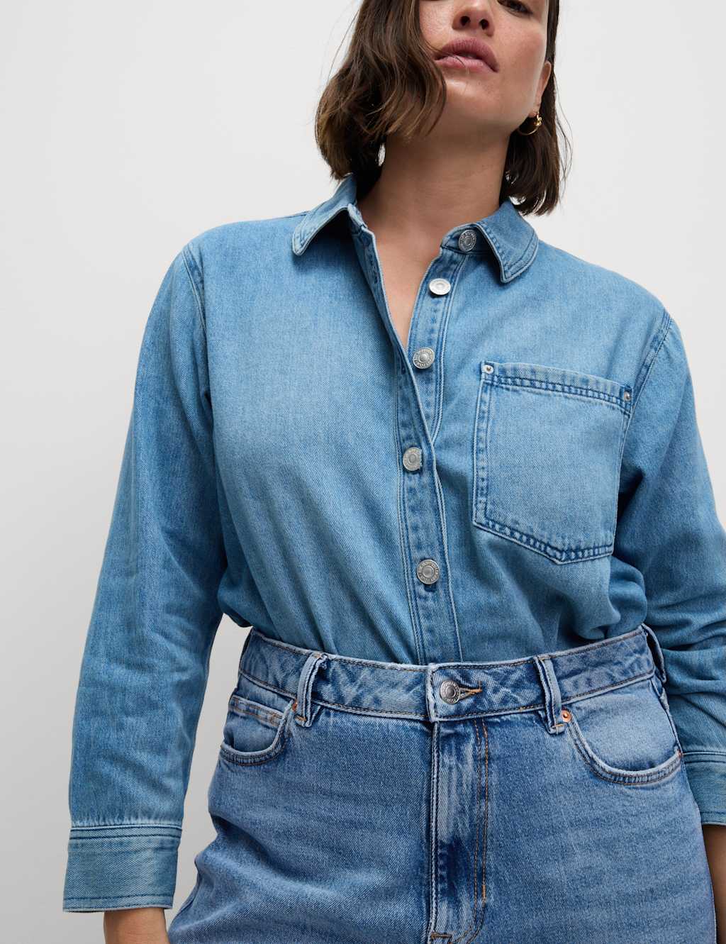 High Waisted Carrot Leg Ankle Grazer Jeans M&S Collection M&S