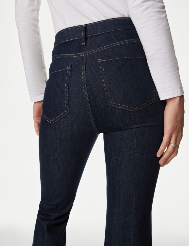 High Waisted Crease Front Flared Jeans 4 of 6