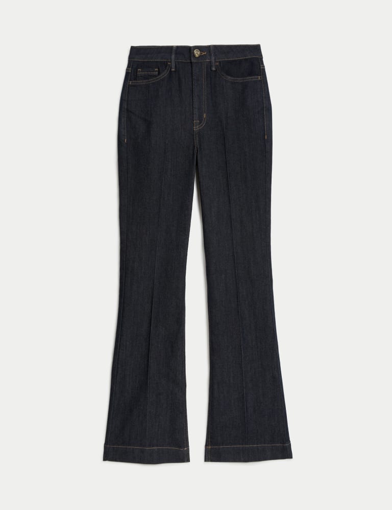 High Waisted Crease Front Flared Jeans | M&S Collection | M&S