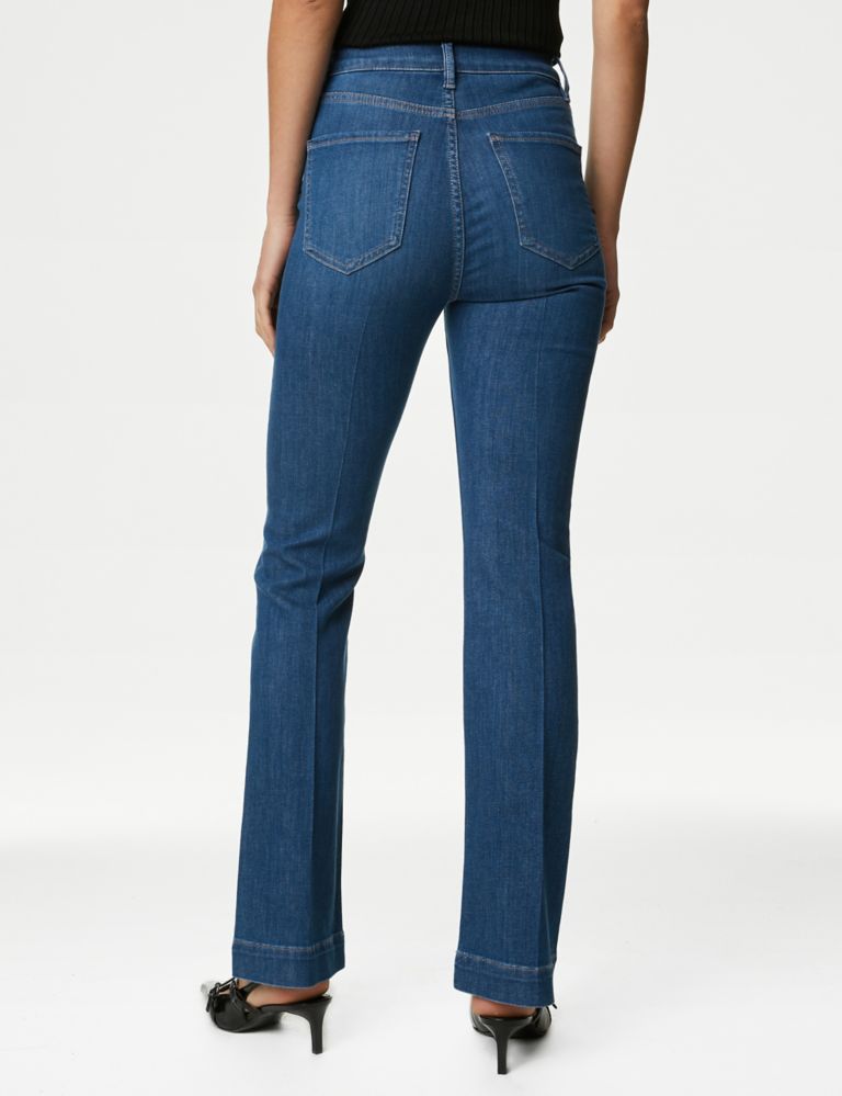 High Waisted Crease Front Slim Flare Jeans 5 of 6