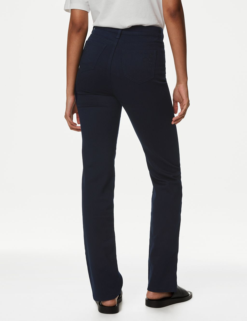 High Waisted Embellished Straight Leg Jeans 6 of 6
