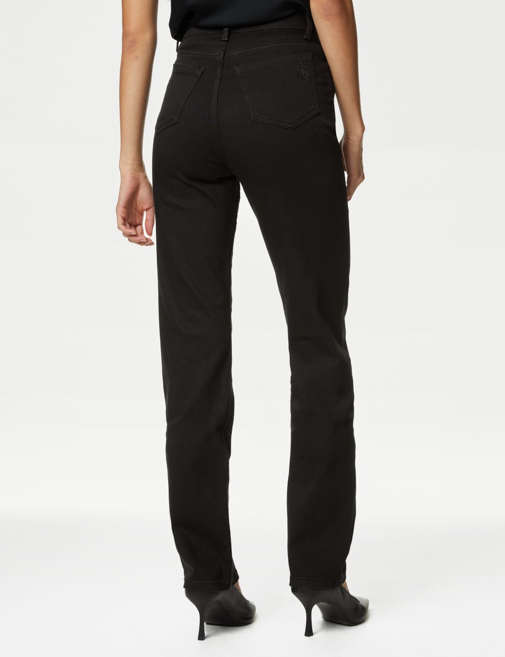 High Waisted Embellished Straight Leg Jeans 6 of 6