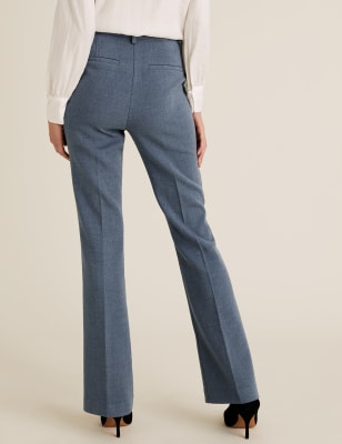 High Waisted Flared Leg Trousers M S Collection M S