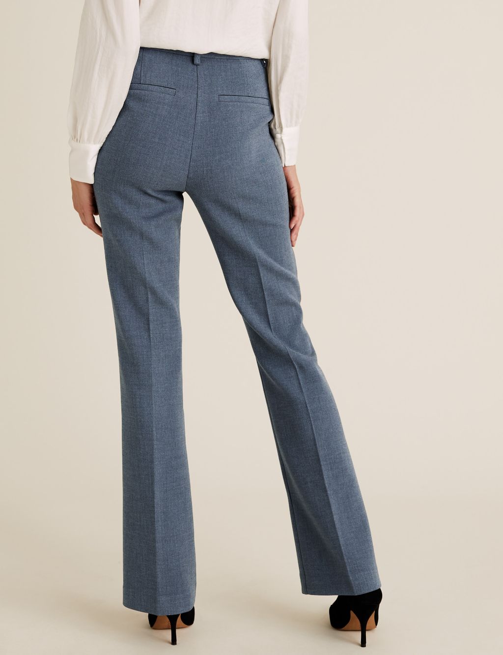 High Waisted Flared Leg Trousers | M&S Collection | M&S