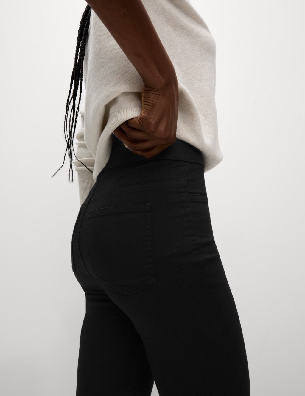 high rise black jeggings