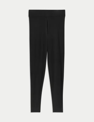 SKIMS Thermal ribbed cotton-blend leggings - Soot