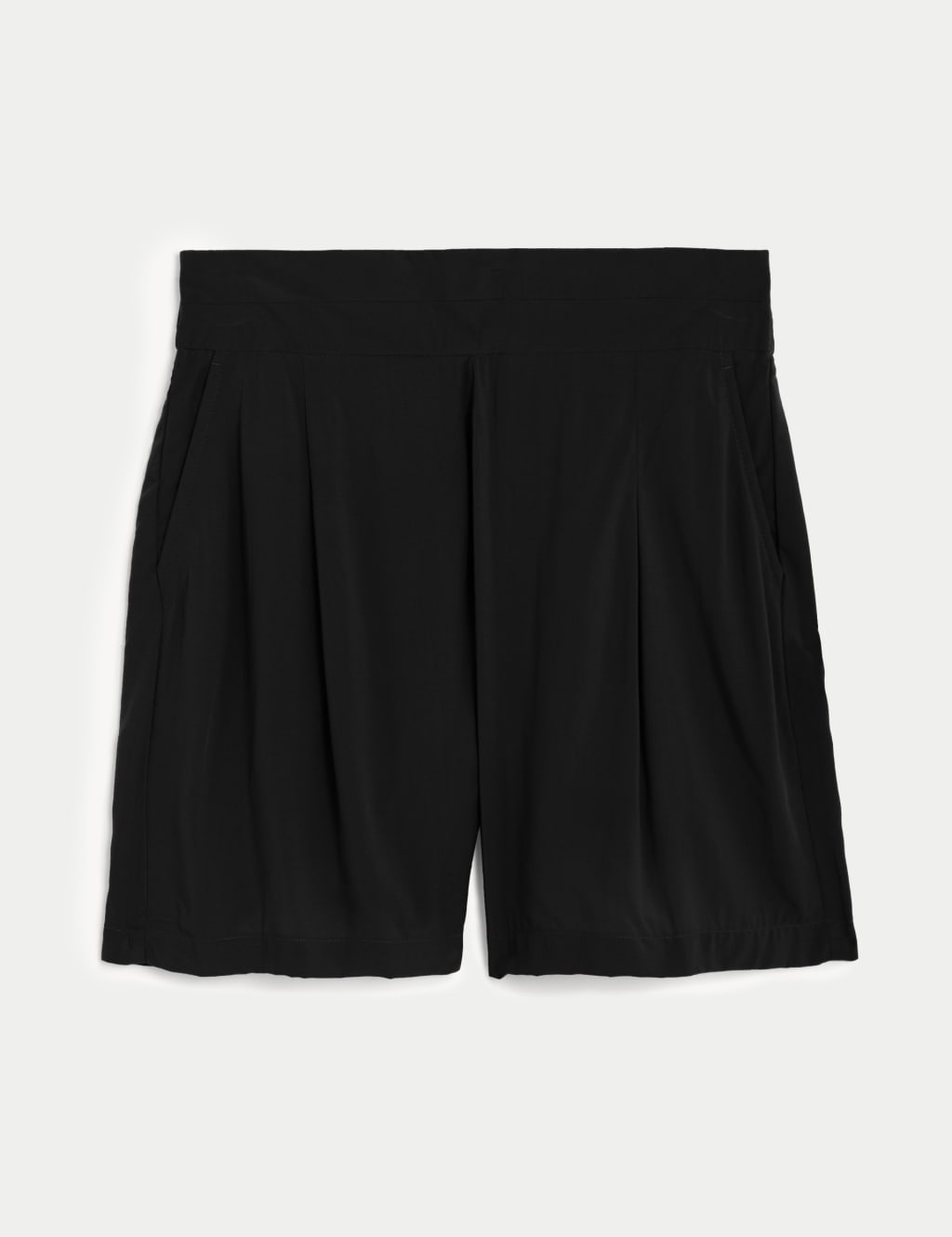 High Waisted Pleat Front Shorts M&S Collection M&S