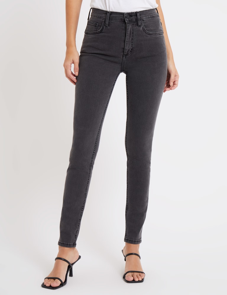 High Waisted Skinny Ankle Grazer Jeans 1 of 3