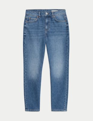 High Waisted Slim Fit Cropped Jeans Image 2 of 6