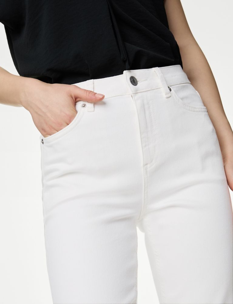 High Waisted Slim Fit Cropped Jeans 4 of 5