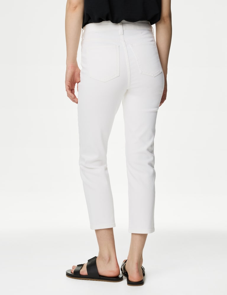 White cropped jeans m&s clearance