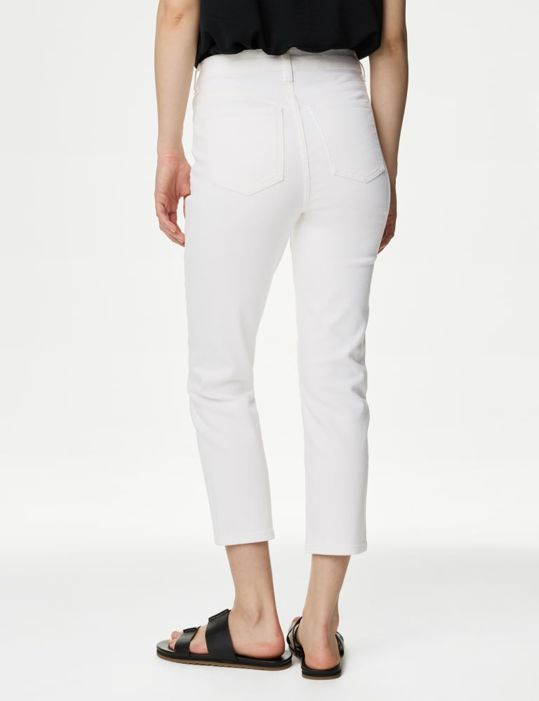 White cropped cheap jeans m&s