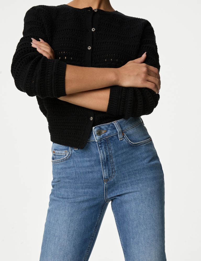 High Waisted Slim Fit Cropped Jeans 4 of 6
